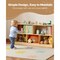 Montessori Kids Bookshelf with 5 Compartments and Top Shelf for Toy and Book Storage